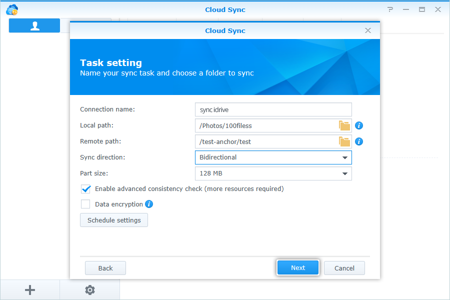 Add task settings